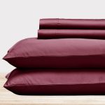 California Design den 100% Cotton Queen Sheet Sets, 400 Thread Count Sateen, Red