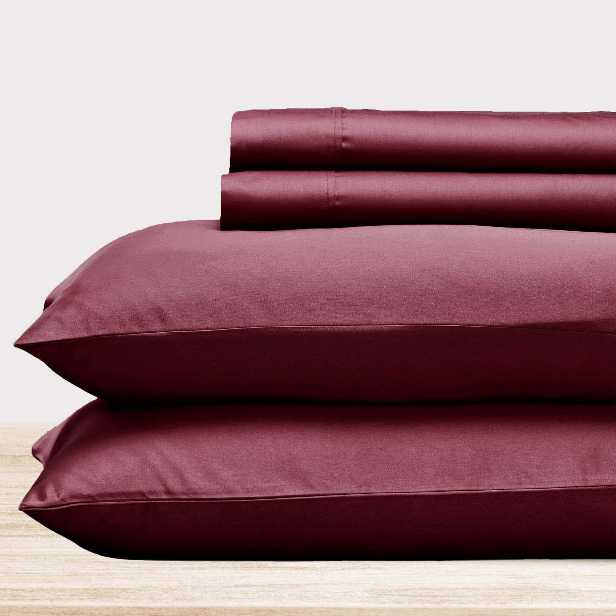 000236edf78e3174501a9edd443e9d134a9df855985f8e0bc472c0c9abff90a1.jpg California Design den 100% Cotton Queen Sheet Sets, 400 Thread Count Sateen, Red - Image 1