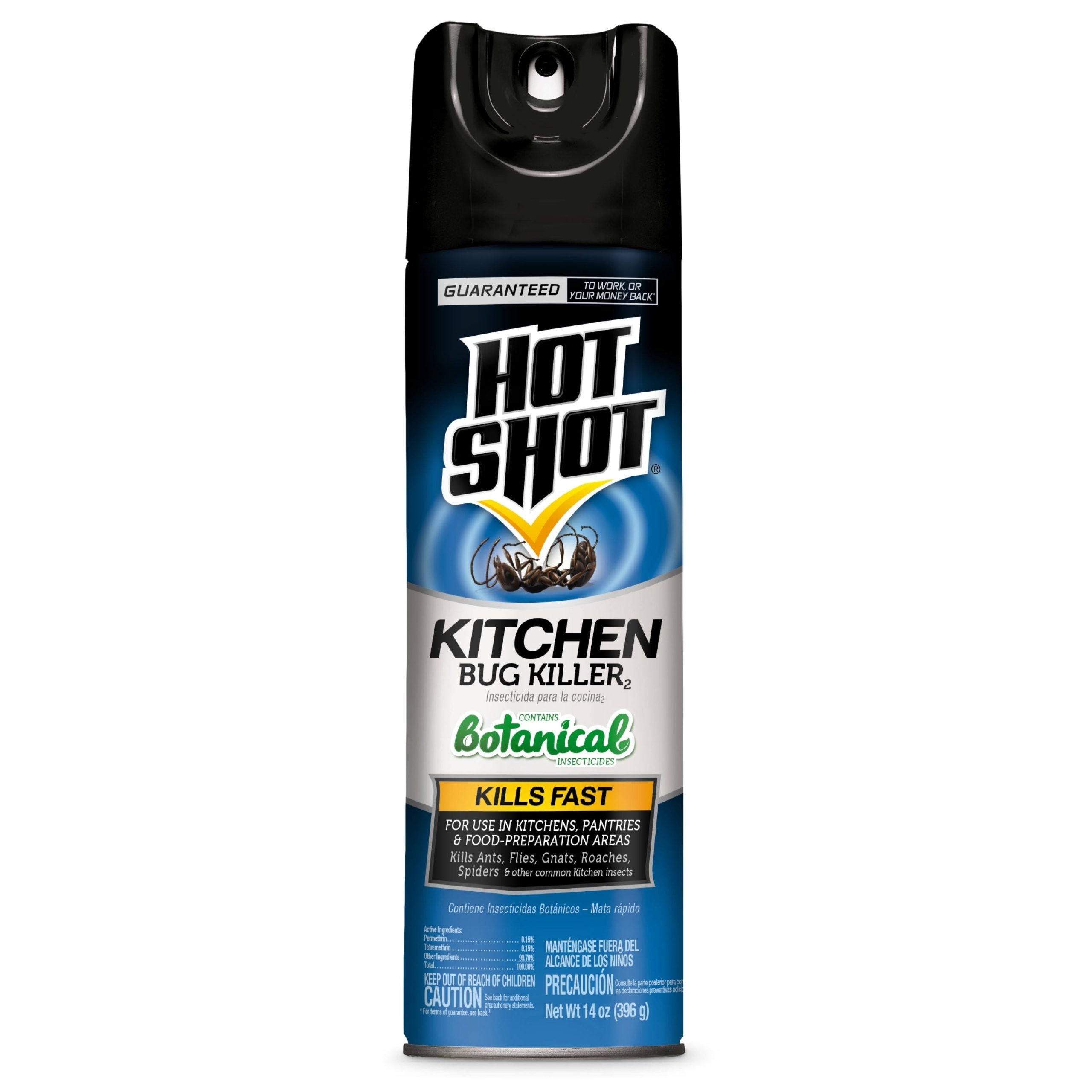 0014548037c0e55d41e219945408c1a807b1ea4e62dcf0dfd3b8a442cdb4a38f.jpg Hot Shot Kitchen Bug Killer - 14 oz can - Image 1