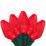 Wintergreen Lighting 25 C7 LED Christmas Lights, Red