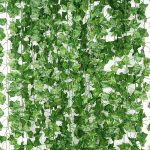 12 Pack 86 ft Artificial Ivy Garland, Fake Ivy Leaf Plants Vine Greenery Garland Home Kitchen Balcony Garden Office Wedding Wall Decor