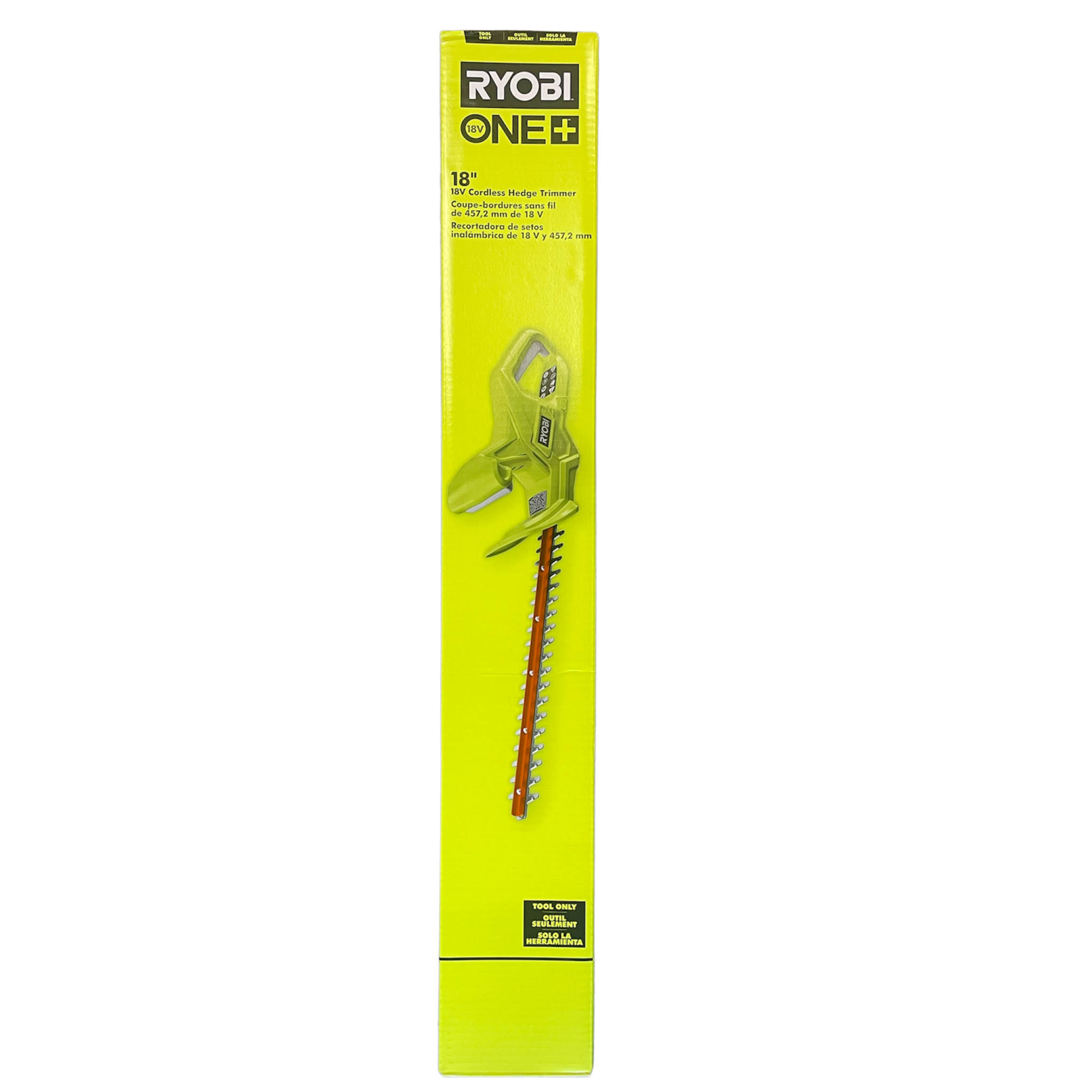 00218c4bd99a7fa2955ceaf4d84b0ca75ebc98064e2b12352f2f8cf66aae08a3.jpg Ryobi P2607BTL One+ 18 in. 18-Volt Lithium-Ion Cordless Hedge Trimmer (Tool-Only) - Image 1