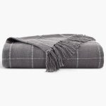 Truly Soft Windowpane Organic Throw Blanket - Grey