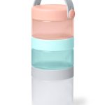 Skip Hop Grab & Go Stackable Baby Formula to Food Container Set, Multi-Color