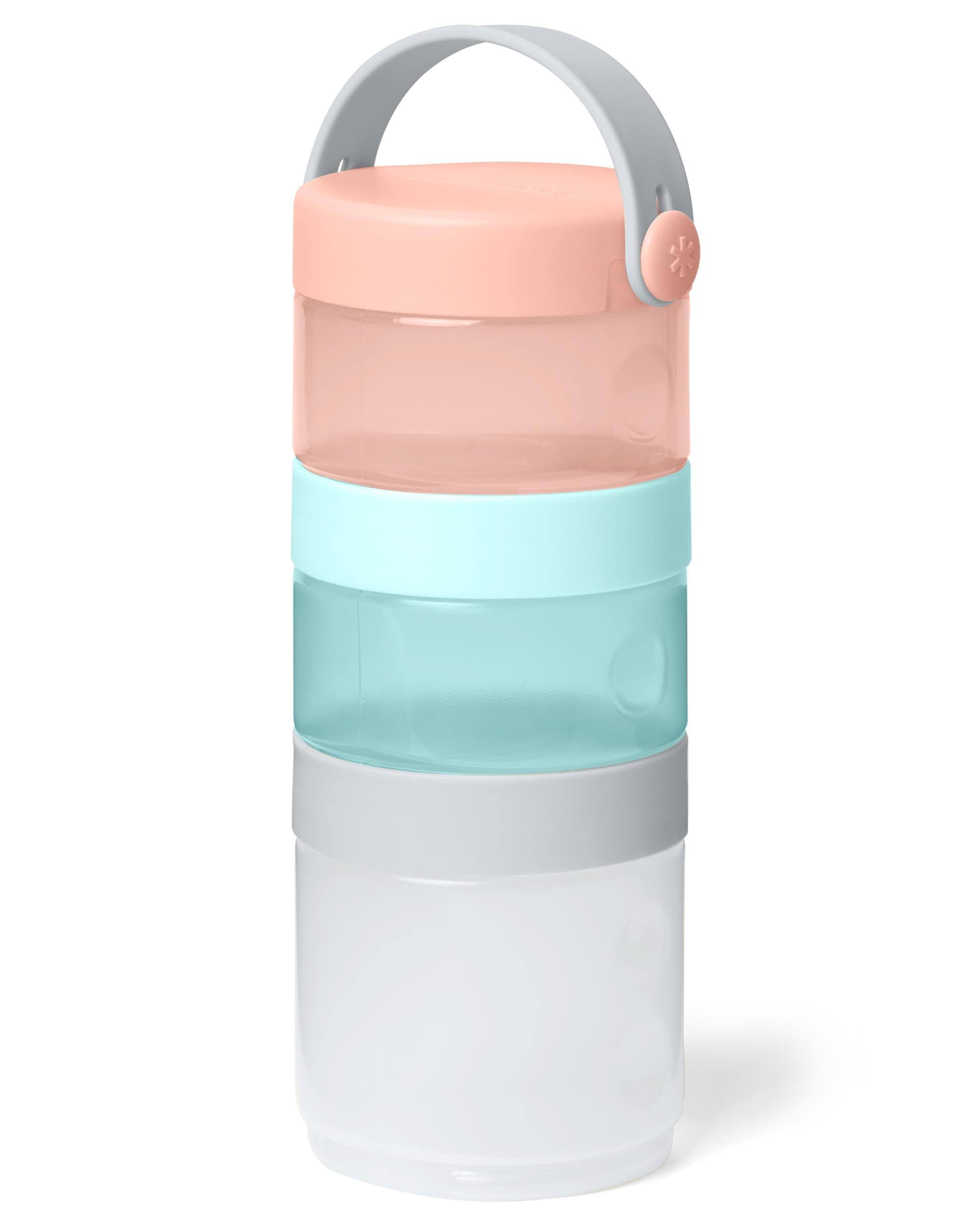 003a574d8015435bcfcf593c11464b5d13371350e16b140048d360ad26ae5b4a.jpg Skip Hop Grab & Go Stackable Baby Formula to Food Container Set, Multi-Color - Image 1