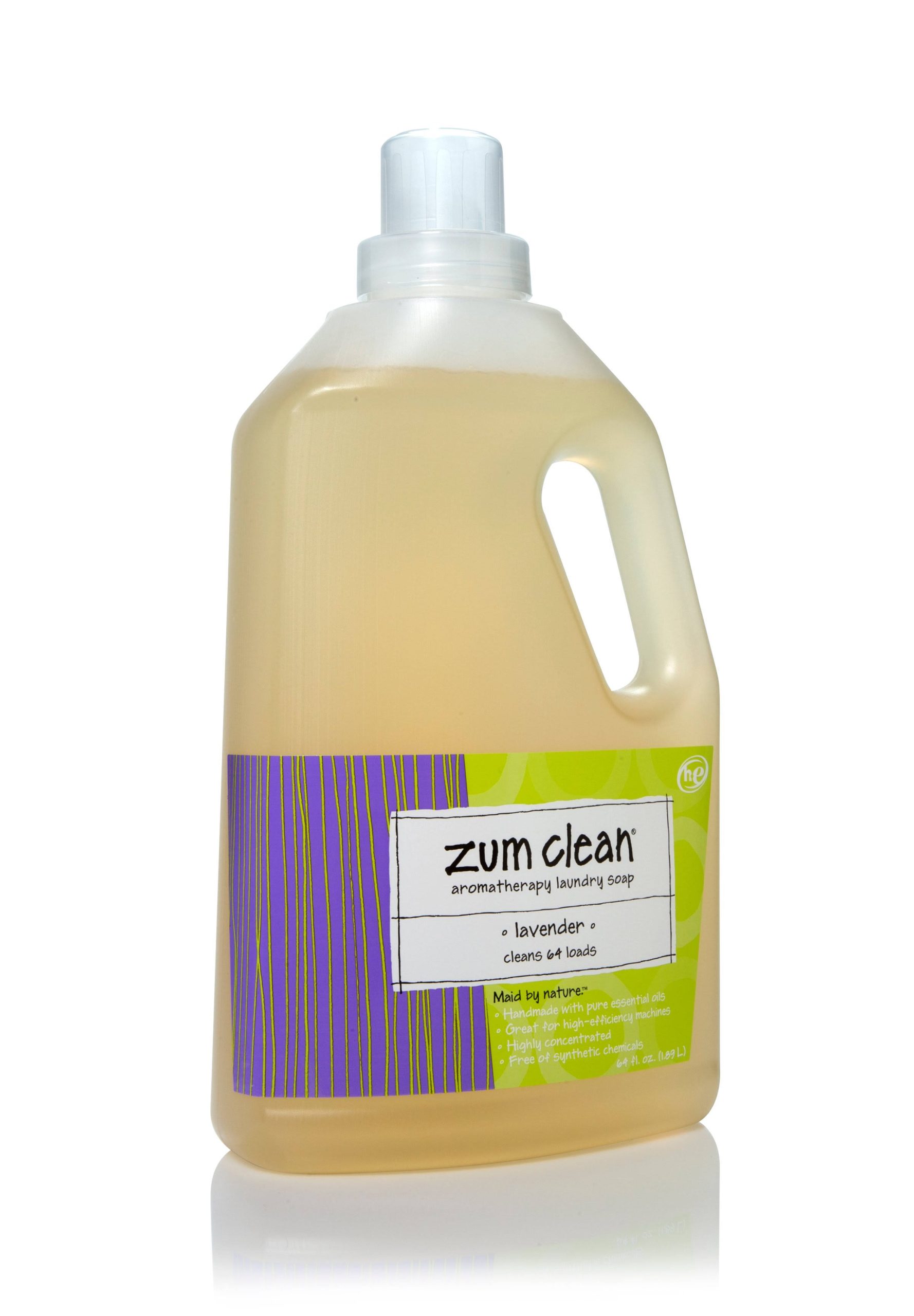 00cf398b4296b8f0c8433980df9744c414a15452f01e86f76d530b45b36b2d1b.jpg Zum Clean Laundry Soap, Aromatherapy, HE, Lavender - 64 fl oz - Image 1