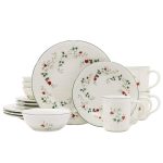 Pfaltzgraff Christmas Winterberry 16 Piece Dinnerware Set