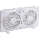 Genesis Twin Window Fan with 9 inch Blades High Velocity Reversible Airflow Fan