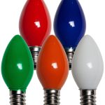 25 Bulbs - C7 Opaque Multicolor, 5 Watt Lamp