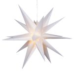 30" Aurora Superstar TM LED Fold-Flat White Moravian Star Light, Outdo