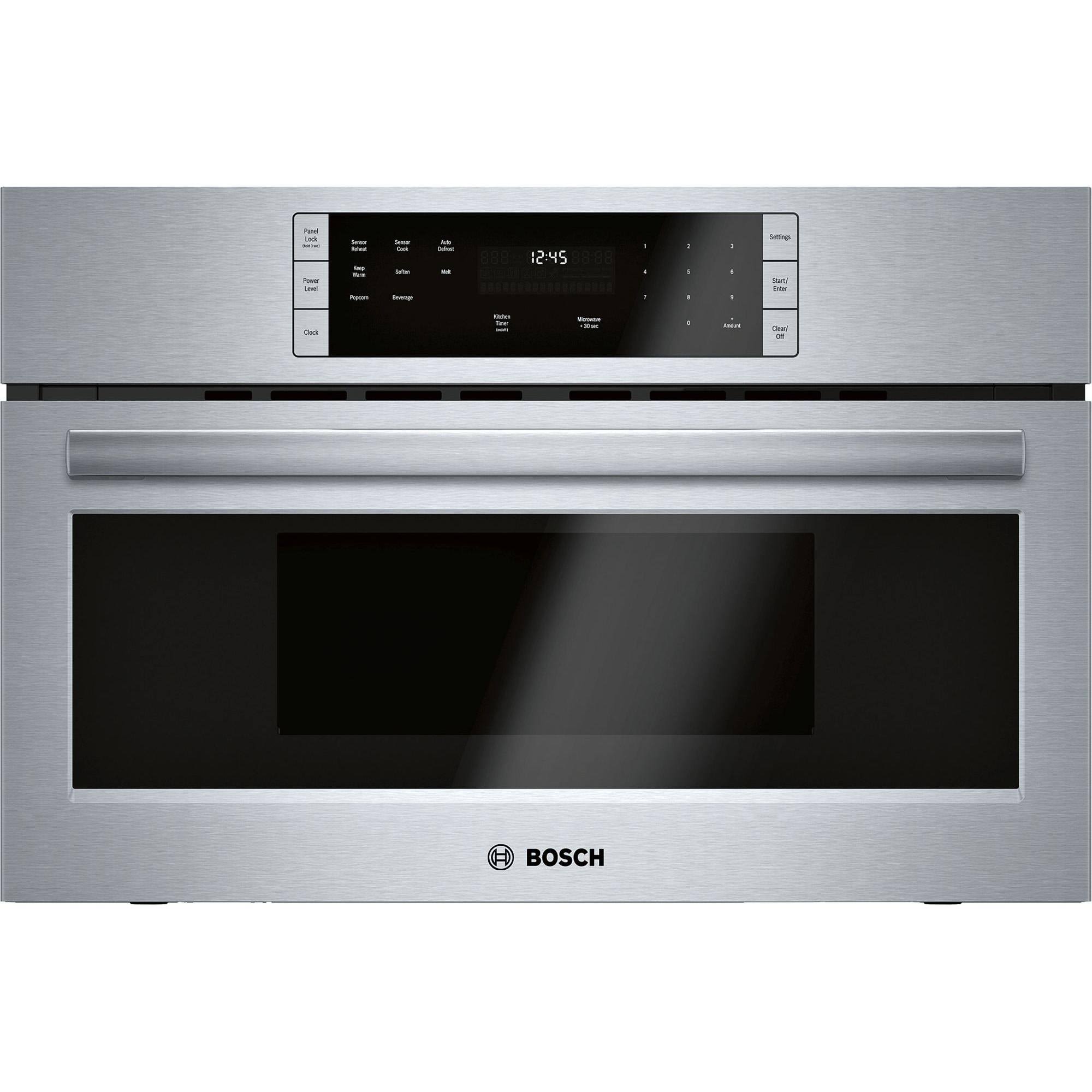 01619618a477599e7aacd60248dee4e92c40aeb8d647a6845677e259f5090e5b.jpg Bosch HMB50152UC 950W Built-In Microwave Oven - 1.6 cu ft - Stainless Steel - Image 1