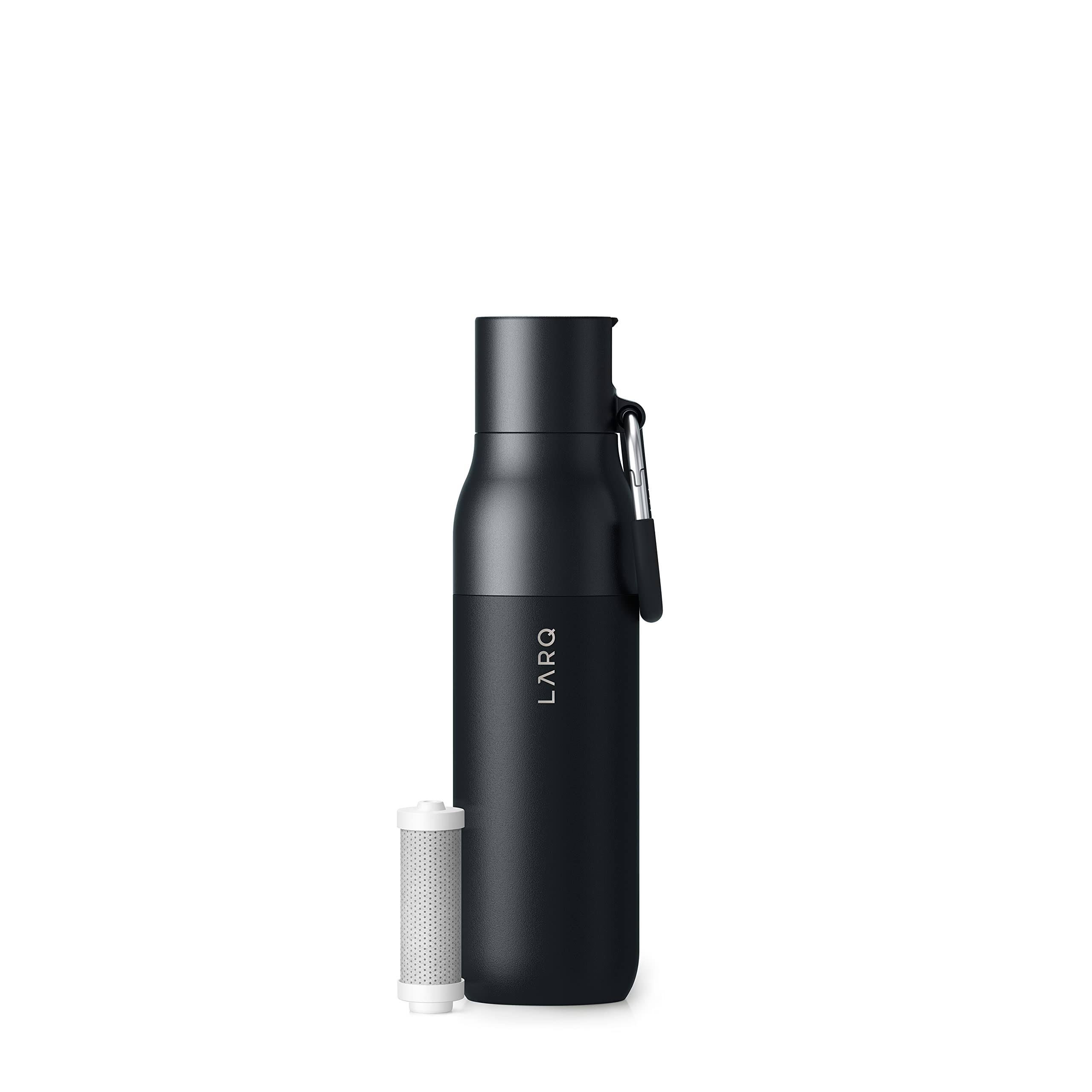 020e00d7e75f01aa73bec957b2f0a0d5f36815d9005ac59f7811c8b2bcb89bfb.jpg LARQ Black Self-Cleaning Filtered Water Bottle - Image 1
