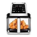Gourmia 7-Qt. Fry ��N Fold Digital Air Fryer with 12 Presets & Guided Cooking Black