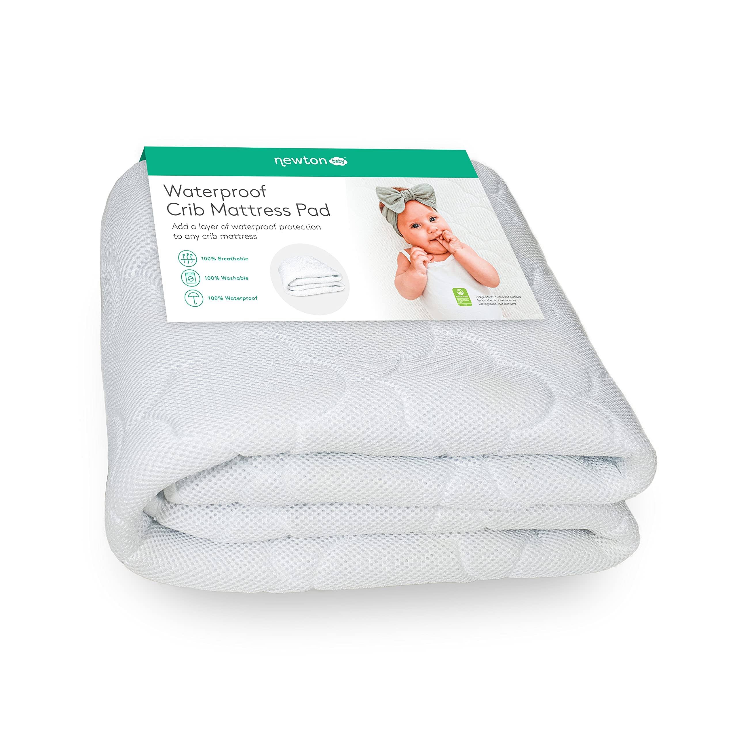025a237f9be26666f154fbc02281cb9411002390ade14d0cc9cdc2c8b7c6bbe8.jpg Newton Baby Waterproof Crib Mattress Pad Protector | 100% Breathable Proven to - Image 1