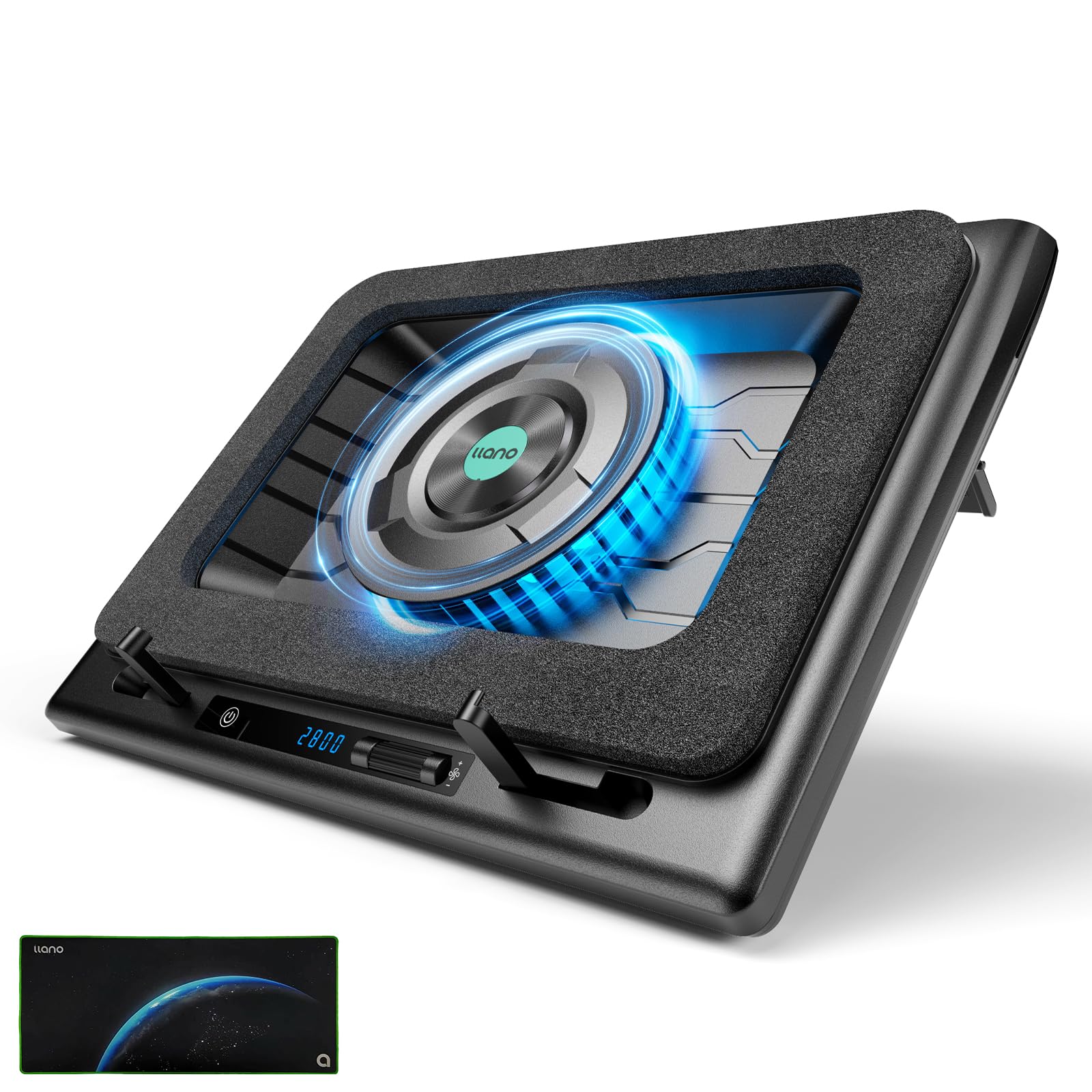 0264c1008534dcc213f6c16ec98b70f127c57a61653d1f9279dddbc6776a90f9.jpg llano Gaming Laptop Cooler with Cooling Fan - Image 1