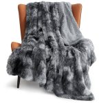 Bedsure Faux Fur Throw Blanket for Couch Grey - Tie-Dye Fuzzy Fluffy Super Soft Furry Plush Decorative Comfy Shag Thick Sherpa Shaggy Throws and