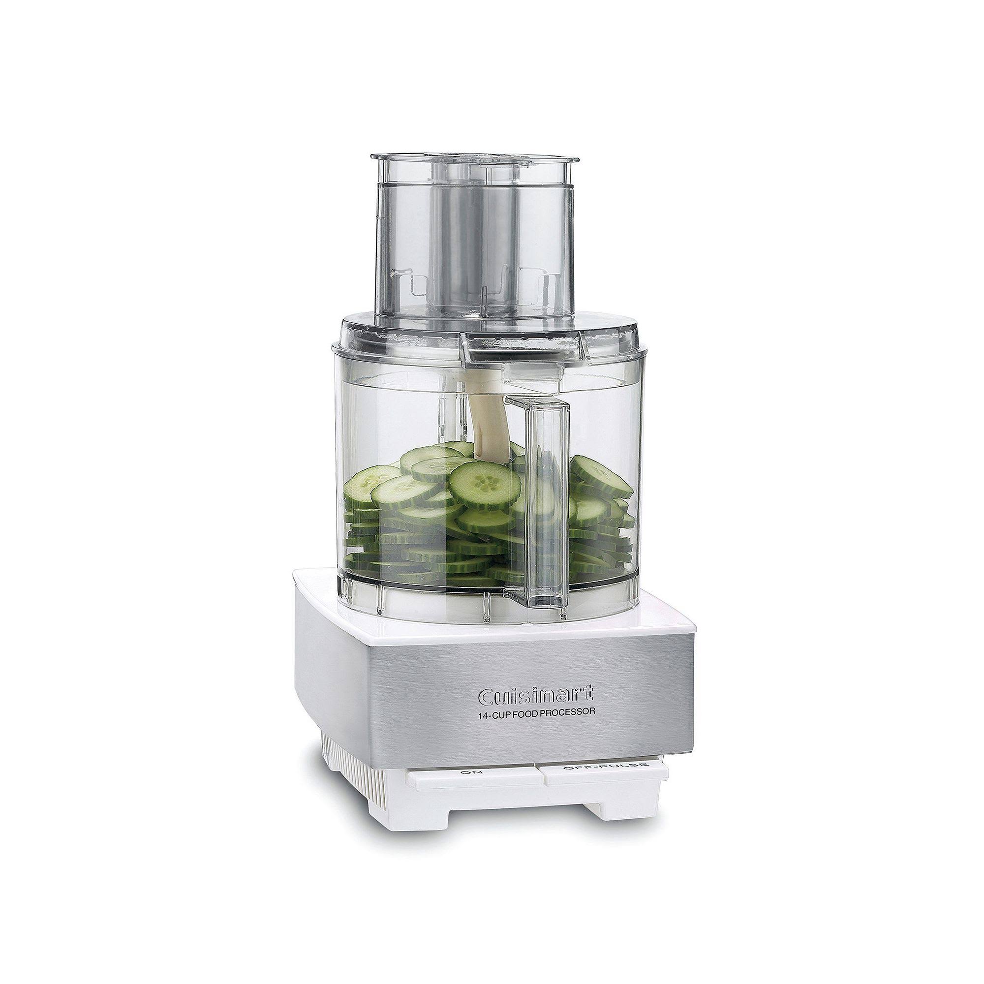 027f2144250999738fa26b6a9e764548fbb6067b40510966ef8f828c8c259623.jpg Cuisinart DFP-14BCWNY 14-Cup Food Processor - Brushed Stainless Steel/White - Image 1