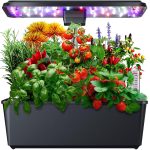 Adoolla Hydroponic System Grow Kit, 12 Pods Indoor Garden Hydroponic Growth System with 36W Full-Spectrum Plant 100pcs LED Grow Lights, 2 Planting Modes,