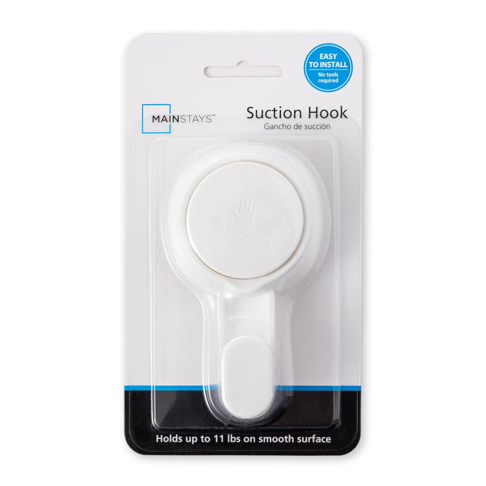 02b0de6fd7fff09225df8c7fb5a81f32a8b696b642c077d1a1ee06e0ce82600f.jpg Mainstays Powerful Removable and Reusable Vacuum Suction Cup Hook-1PK - Image 1