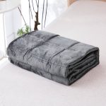 Altavida 12-Lb. Ultra Plush Faux Mink Weighted Blanket, Med Grey, 12 lbs