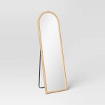 20" x 65" Arch Floor Mirror Natural - Threshold
