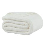 Sunday Citizen Snug Ribbed Bed Blanket - Off White - Size Queen