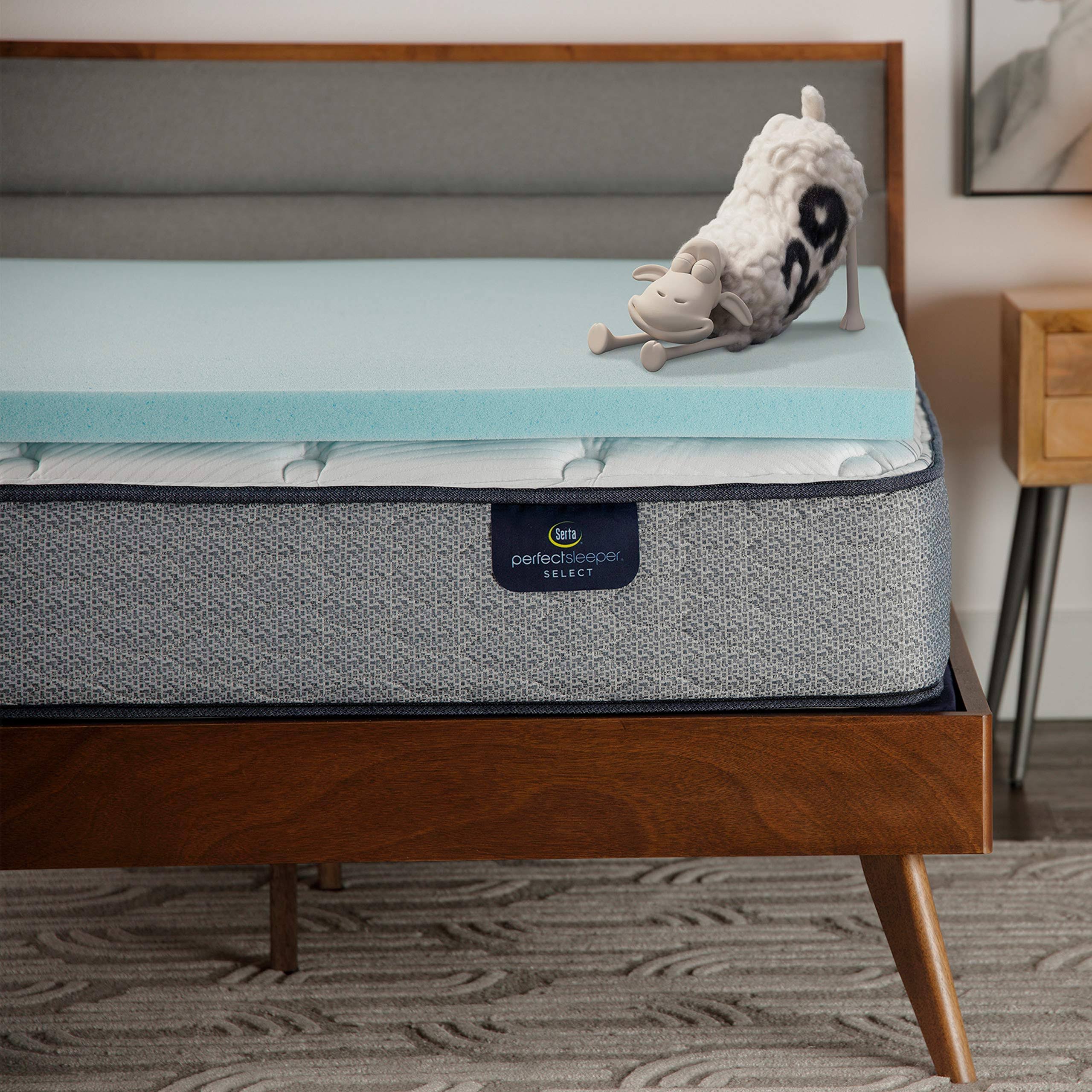 02e87bb8b446d2421e130f3ebf708f6fdacc33839b7e9f8d9df23f5741d65d71.jpg Serta ThermaGel 2-in Memory Foam Mattress Topper, King - Image 1