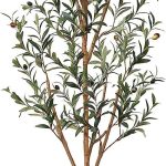 Kazeila Artificial Olive Tree 6ft Tall Faux Silk Plant for Home Office Decor Indoor Fake Potted Tree with Wood Branches and Fruits