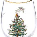 Spode Christmas Tree Stemless Wine Glasses (Set of 4)