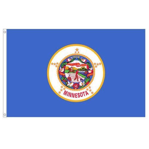 0361e3a34960949b1f1e622744acc07c671f25e030e0b2afc5a156fa3cad809b.jpg Nylglo 142780 Minnesota Flag, 5x8 ft, Nylon - Image 1
