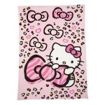 Hello Kitty Kids Plush Blanket, Twin/Full Size 62 inchx90 inch, Pink, Sanrio