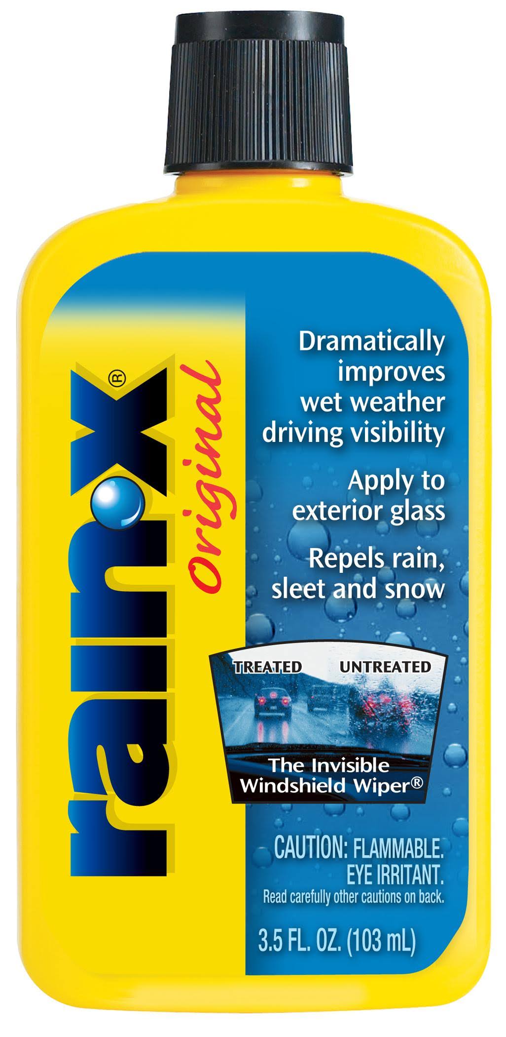 0388350532c3d9ef6504edd42e5d88e012f11d2e6ba3d706243a9cd6f6f9b6fe.jpg ITW Rain-X Windshield Window Treatment - 3.5 fl oz bottle - Image 1