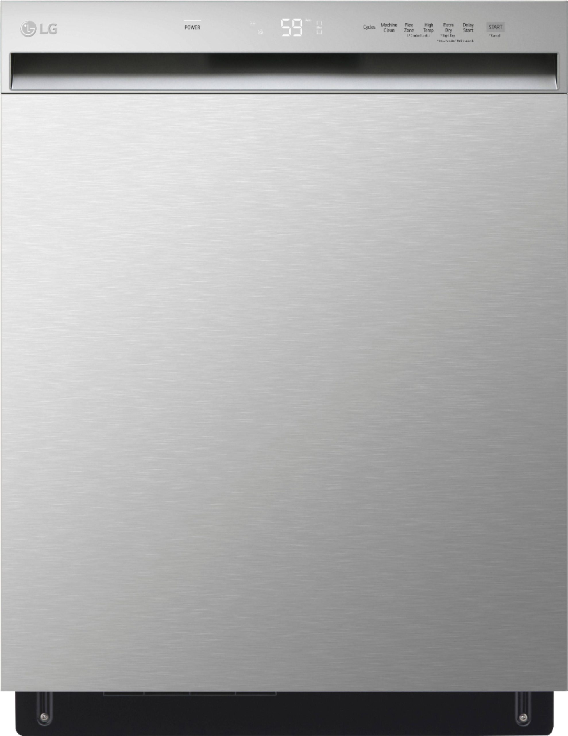 0391ccbc73af6018ec7e72dc8dc779a90f1ab4c5bc34a4cd9a206e8d9a31cb35.jpg LG LDFN3432T Front Control Dishwasher with QuadWash ÿ Stainless Steel - Image 1