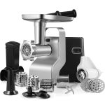 Heavy Duty Electric Meat Grinder, 3000W Max, 5 in 1 Sausage Stuffer, 3 Stainless Steel Grinding Plates, 5 Pounds/Min