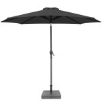 Greesum 9ft Patio Umbrella Outdoor Market Table with Push Black