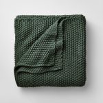 Full/Queen Knit Blanket Dark Teal - Casaluna