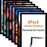 Diamond Art Frame 12x16 inch - Diamond Frames 30x40 cm Painting Suitable for 10x14inch Picture, Diamond Frames Magnetic Self-Adhesive,Suitabble