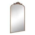 Kate and Laurel Arendahl Traditional Baroque Arch Wall Mirror - 24x42 - Gold