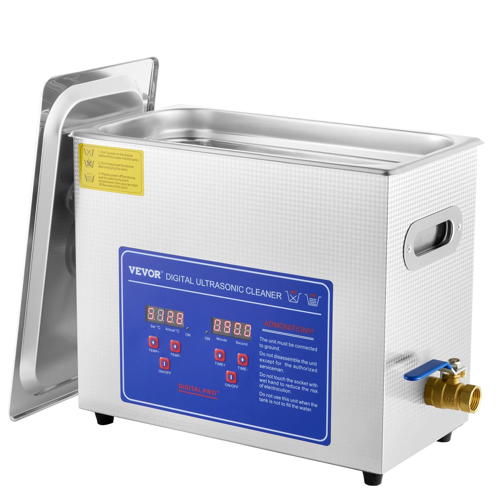 03c702b4b36f9d06f38bb842e215a81bb42acf34f4fdbc6035ca00ebafaac1b7.jpg VEVOR Commercial Ultrasonic Cleaner 6L Professional Ultrasonic Cleaner 40kHz with Digital Timer&Heater 110V Excellent Cleaning Machine for Watch - Image 1