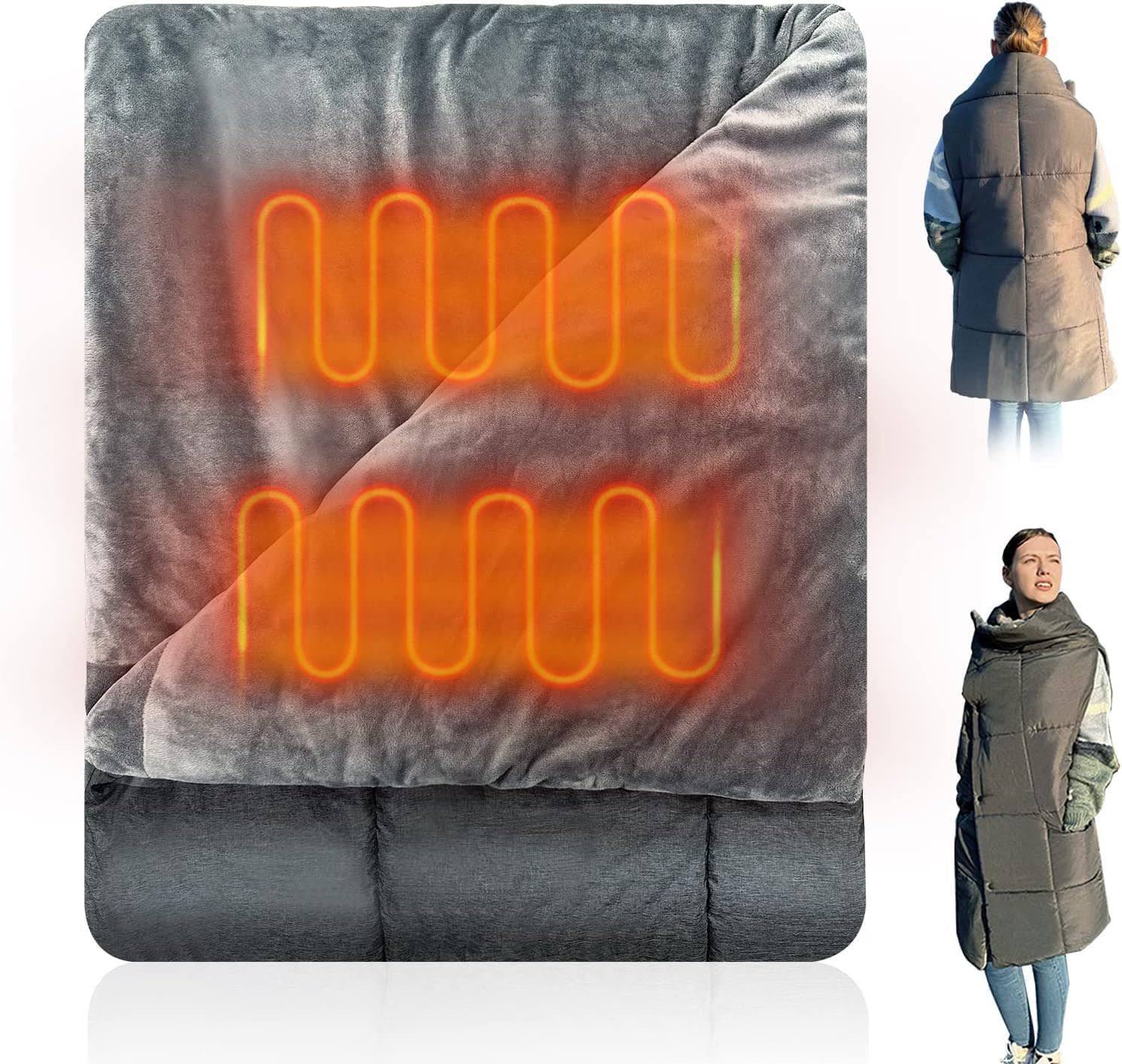 03c87acb271f97c8561da8ee77415e6e258a6f59bd9a91cffe99d7cf35a85750.jpg FlyfreeU Portable Heated Blanket DC 7.4V Port - Image 1