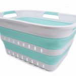 SAMMART 30L (8 Gallon) Collapsible 3 Handled Plastic Laundry Basket - Foldable Pop Up Storage Container/Organizer - Portable Washing Tub - Space