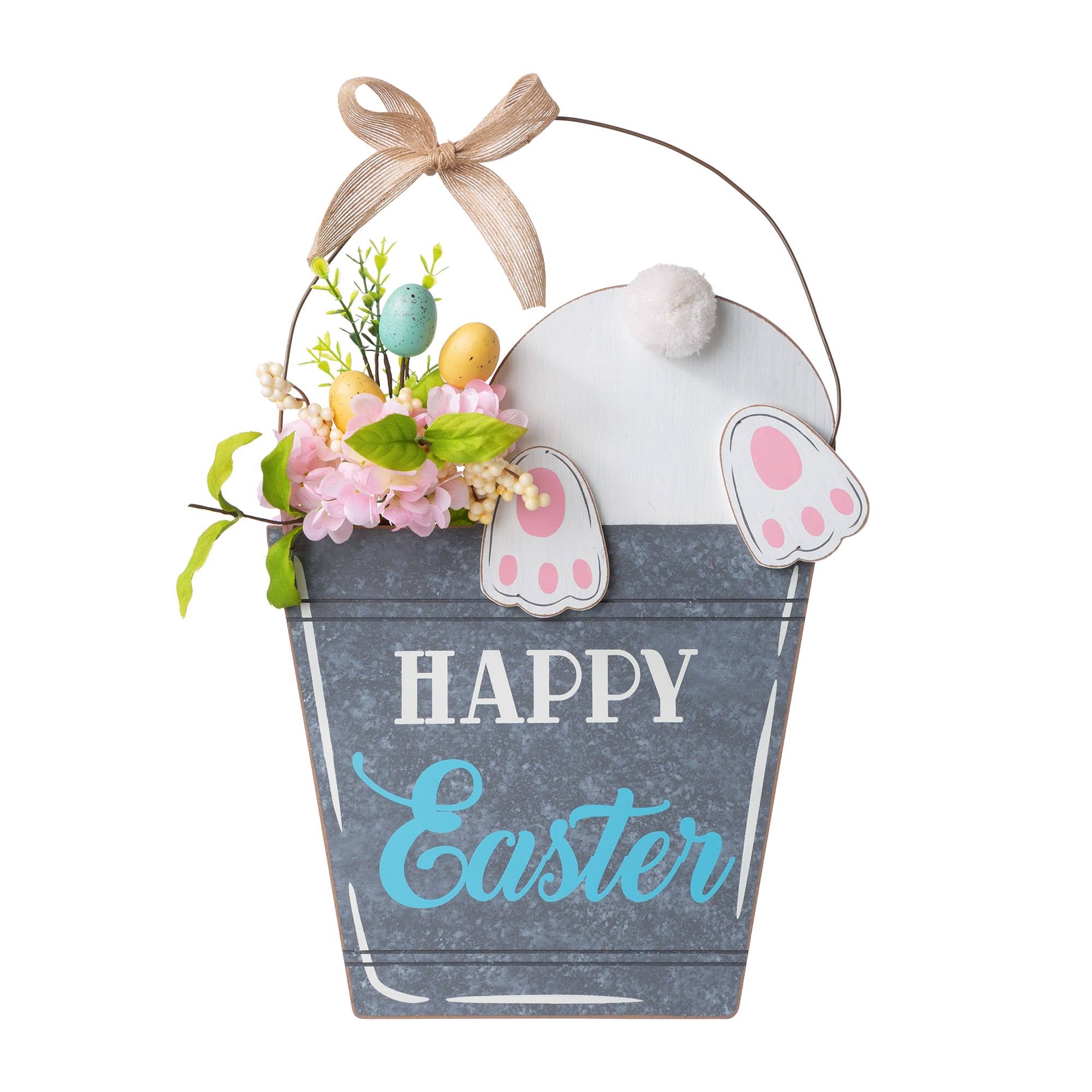 040c8d8735d1b25d8a5cdfe13b75d766c35d9f9e524dce7640e45a3733ea5bf6.jpg Glitzhome 18 in. H Wooden Easter Bunny Eggs Wall Decor - Image 1
