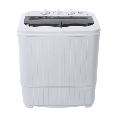 044c22452e6d8797f3d5454ea23b00a3dcac5ddde9cd9b3287edf5f396a6e2c8.jpg Washing Machine, 14.3 lbs Twin Tub Washer Machine and Dryer Gray - Image 1