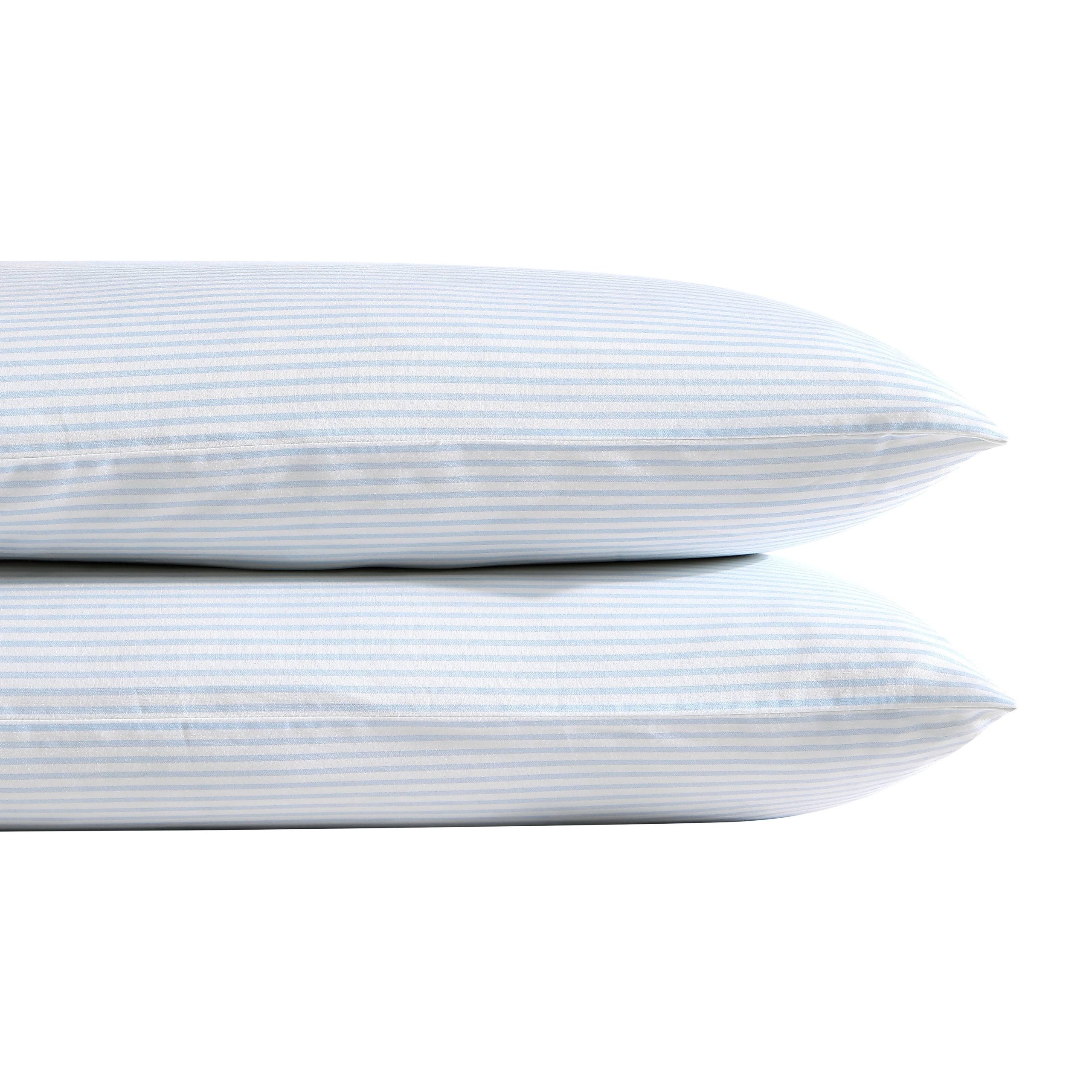 044cd1db51e60937c63f9c480b079bf7c9becb98844ffcfd1f7a89f2e850492c.jpg Laura Ashley Ramona 2-Piece Cotton Standard Pillowcases, Blue - Image 1