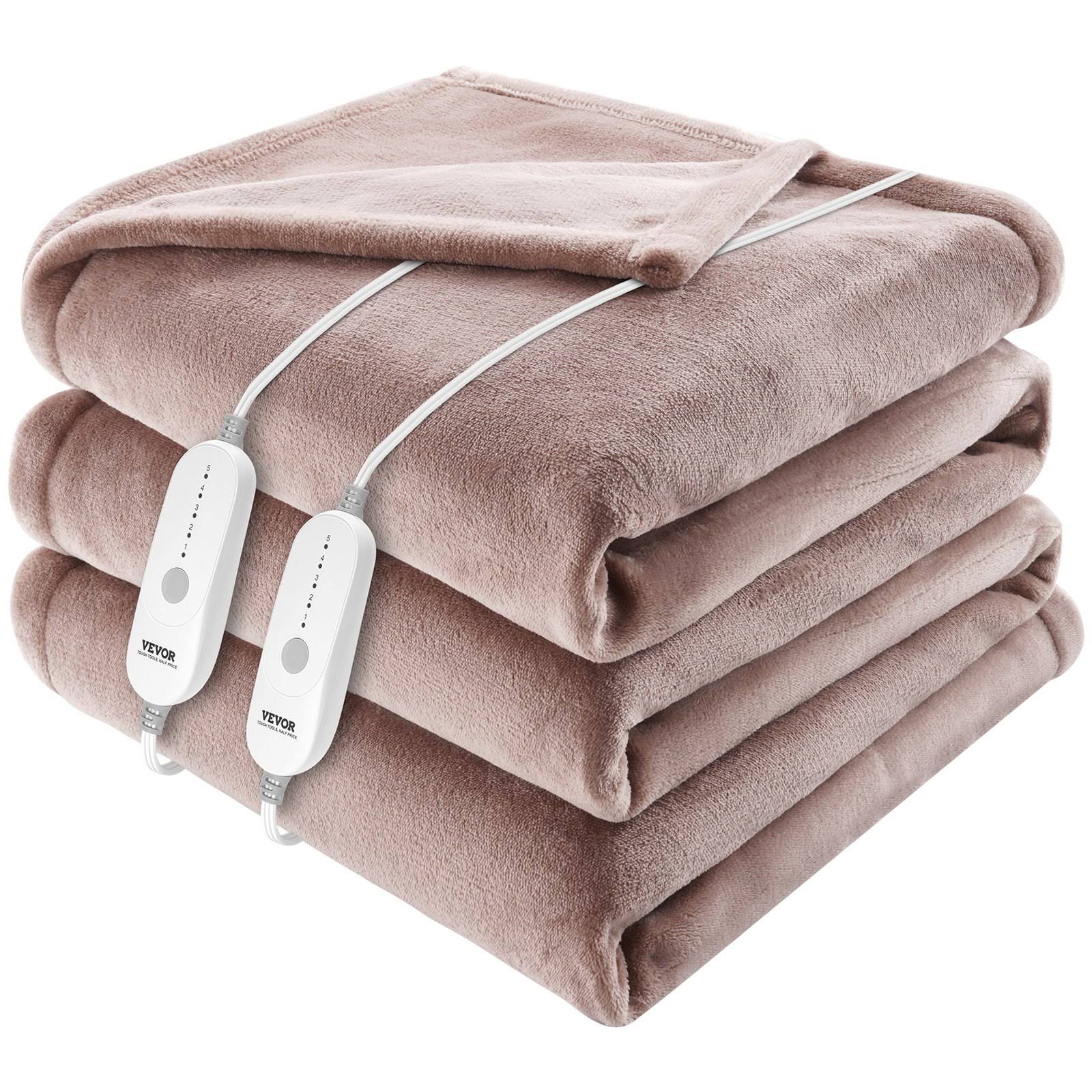 045081295edd9c0e1b6529a4cfa215dcaaf5b1345b14f28eee6bb52fcc0850af.jpg VEVOR Heated Blanket Electric Throw, 84" x 90" Queen size, Soft Flannel Heating Blanket with 10 Hours Timer Auto-Off & 5 Heatin - Image 1