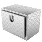 VEVOR Underbody Truck Box, 24"14"16" Pickup Storage Box, Heavy Duty Aluminum Diamond Plate Tool Box with Lock and Keys, Waterproof Trailer Storage