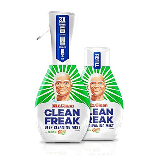 049c853e80cddffc1d6e568c697e25fcbd4aa2f444c58affa2cfba0ad982bd32.jpg Mr. Clean Freak Deep Cleaning Mist Multi-Surface Spray with Gain Original Bundle - Image 1