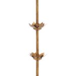 Landen Leaf 63.5"H Floor Lamp Antique Gold Safavieh