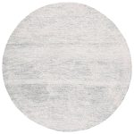 Abstract Handmade Tufted Wool Dark Gray/Ivory Area Rug Latitude Run Rug Size: Round 8'