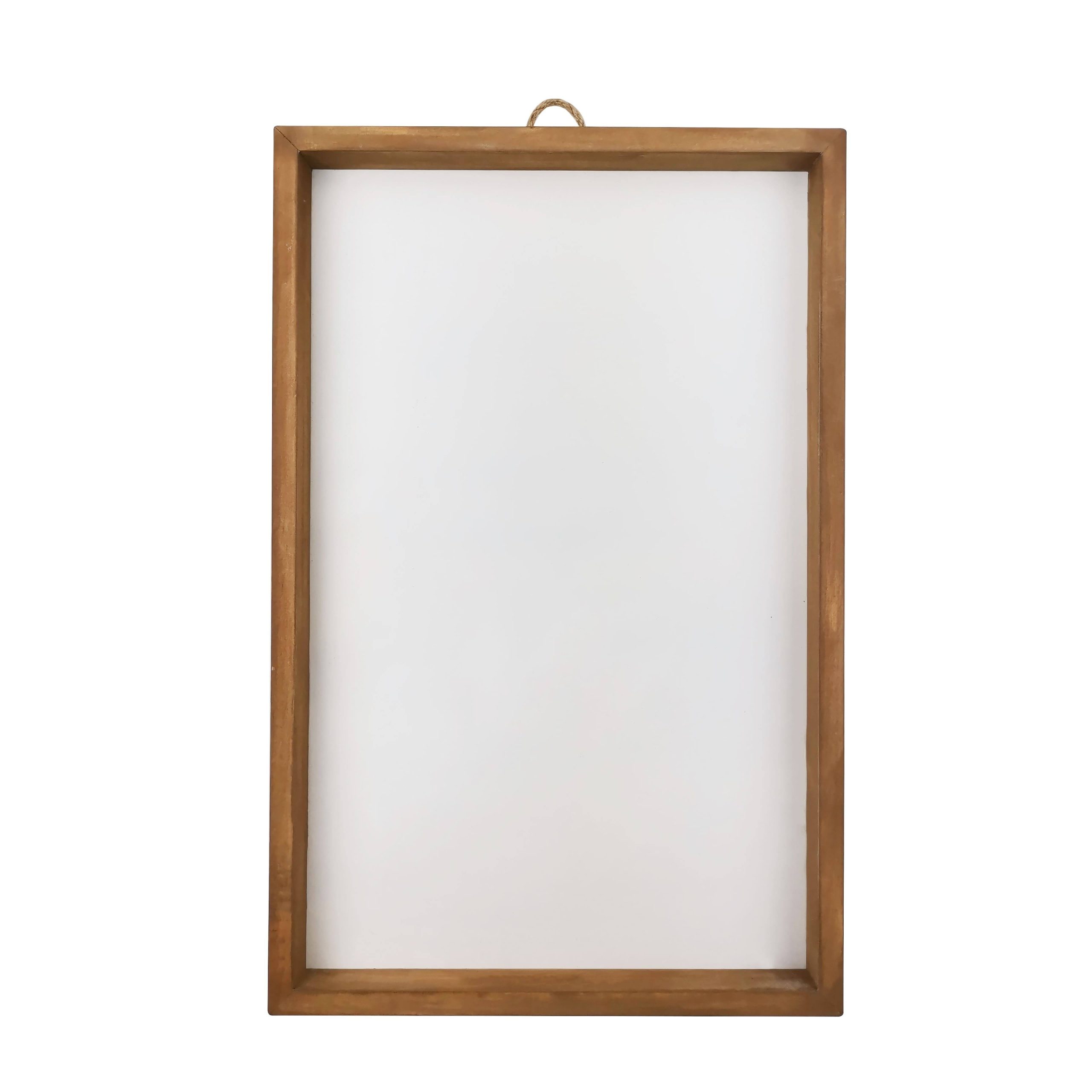 04cfaebe91484b94ec7df9f640e6e235a10b301ab399c1b5c0dc36d83c0be5e8.jpg Make Market White Plaque with Brown Frame - 17 x 25 in - Image 1
